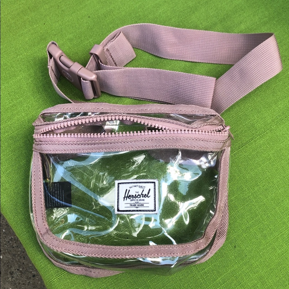 Herschel Supply Company Clear and Pinky Nude Color Belt Bag ~ great for events